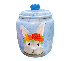 Elk Grove Watercolor Bunny Jar