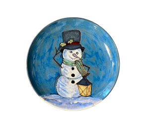 Elk Grove Rustic Glazed Snowman