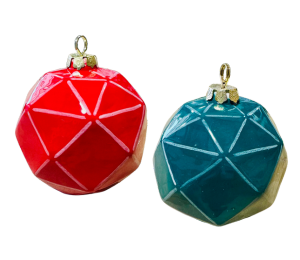 Elk Grove Jewel Toned Faceted Ornament