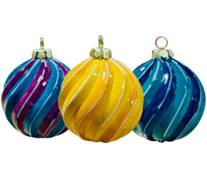 Elk Grove Jewel Toned Spiral Ornament